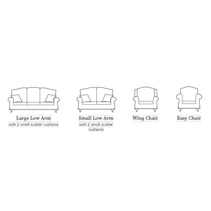 Wentworth 3 Seater Low Arm Sofa