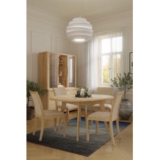 Compact Round Extending Dining Table