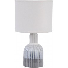 Grey Porcelain Ribbed Lamp Large