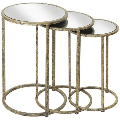 Mirror Top Nest of Tables Mirror Top Nest of Tables