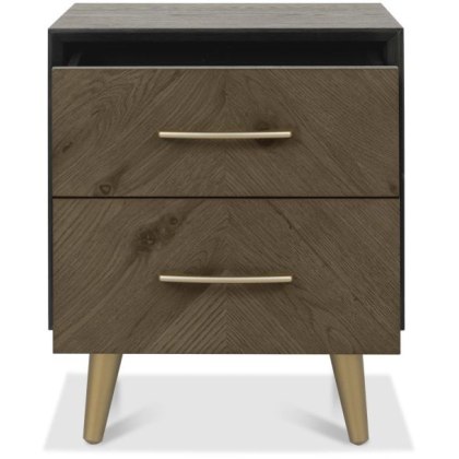 Lisbon 2 Drawer Bedside Table