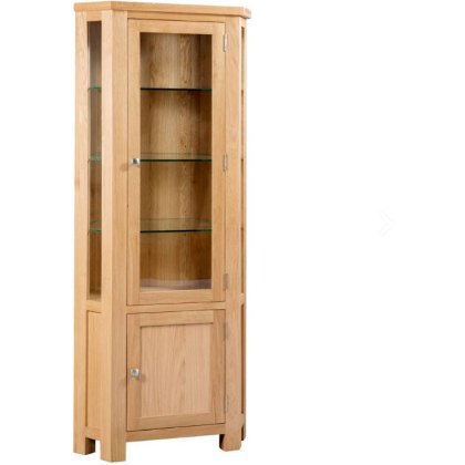 Dallow Oak Glazed Corner Display Cabinet Dallow Oak Glazed Corner Display Cabinet