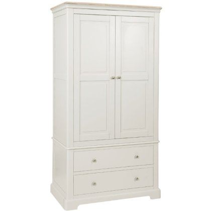Lingwood Painted 2 Drawer Gents Double Wardrobe