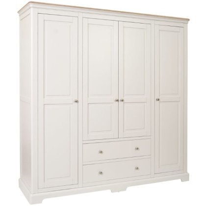Lingwood Painted 4 Door 2 Drawer Wardrobe