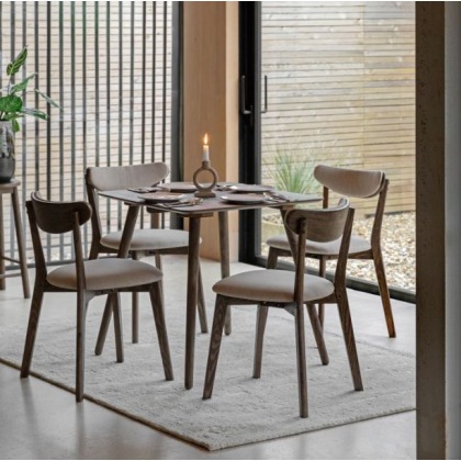Hatfield Square Dining Table - Smoked Oak
