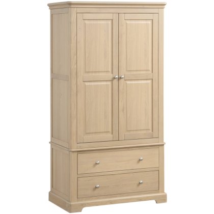 Lingwood Oak 2 Drawer Double Wardrobe Lingwood Oak 2 Drawer Double Wardrobe