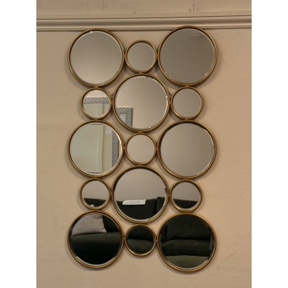 Lincoln Circle Mirror Gold (WAS: £325 / NOW: £150)