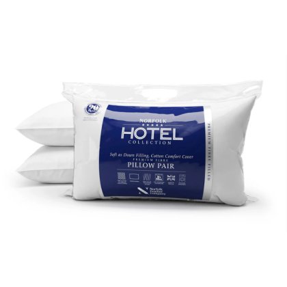 Norfolk 5* Hotel Collection - Hollowfibre Pair of Pillows Norfolk 5* Hotel Collection - Hollowfibre Pair of Pillows