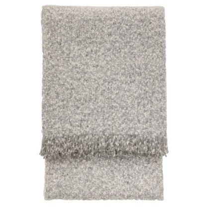 Melange Acrylic Throw Light Grey