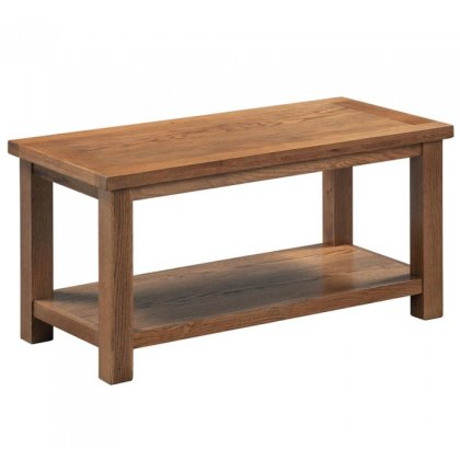 Dallow Rustic Large Coffee Table with Shelf