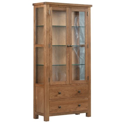 Dallow Rustic Glazed Display Cabinet Dallow Rustic Glazed Display Cabinet