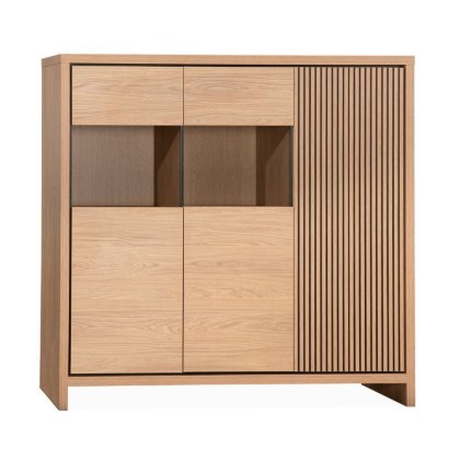 MaxFurn Levanzo Glazed Cabinet (2 Glazed Door / 3 Doors)