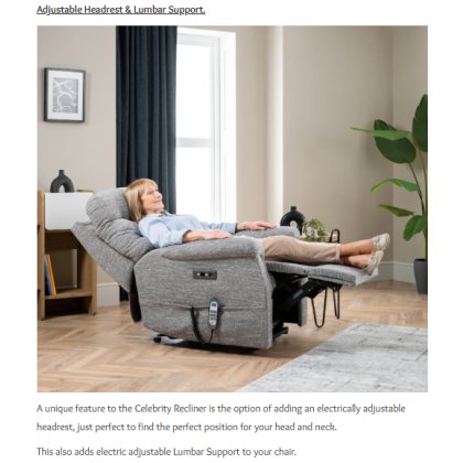 Celebrity Canterbury Electric Recliner