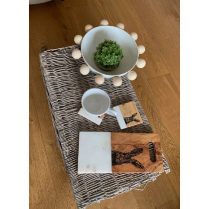 Hare Board Small White Marble