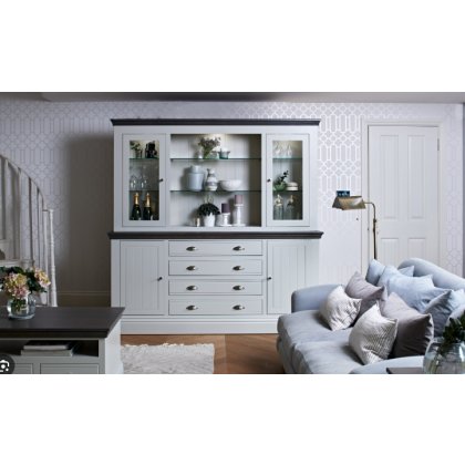 Hill & Hunter New England Large 2 Glazed Door Dresser Rack