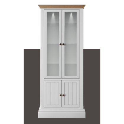 Hill & Hunter New England Wide 4 Door Glazed Cabinet Hill & Hunter New England Wide 4 Door Glazed Cabinet