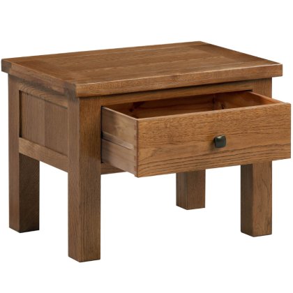 Dallow Rustic Side Table with Drawer