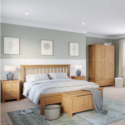 Dallow Oak All Hanging Double Wardrobe