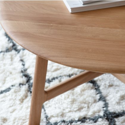 Madrid Round Coffee Table - Oak