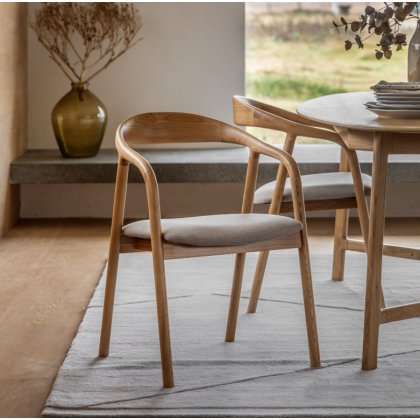 Madrid Upholstered Dining Chair - Oak Madrid Upholstered Dining Chair - Oak