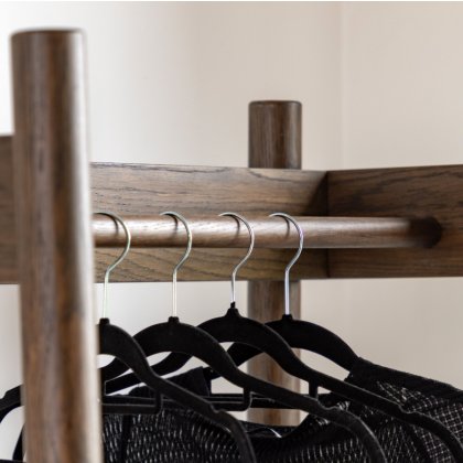 Hatfield Open Wardrobe - Smoked Oak