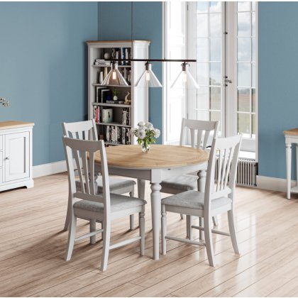 Lingwood Painted Round Extending Dining Table 110-150