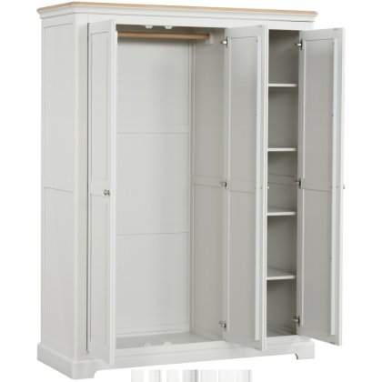 Lingwood Painted Grey Mist Triple Wardrobe