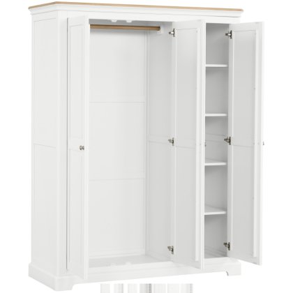 Lingwood Painted White Triple Wardrobe