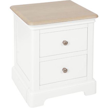 Lingwood Painted White 2 Drawer Bedside