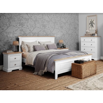 Lingwood Painted White Double 4’6 Panelled Bed Frame