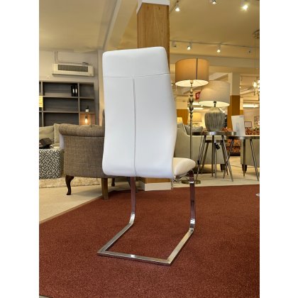 Vida Dining Chair White PU (Was: £140 / Now £49)