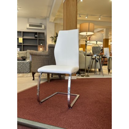Vida Dining Chair White PU (Was: £140 / Now £49)
