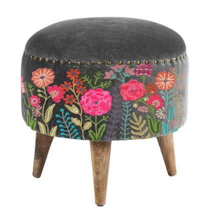 Liberty Dark Dove Grey Footstool