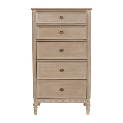 Willow 5 Drawer Tall Boy – Timber Wash