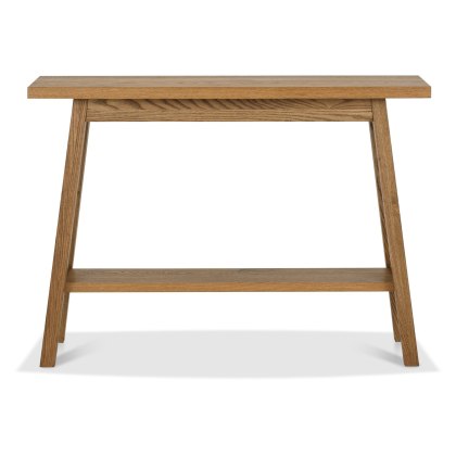 Brixton Rustic Oak Console Table With Shelf Brixton Rustic Oak Console Table With Shelf