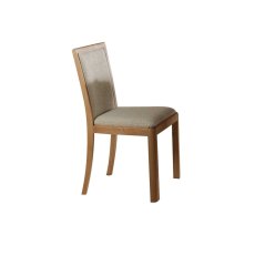 Stockholm Low Back Dining Chair in Natural Fabric