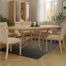 Stockholm Oval Extending Dining Table W160-210cm
