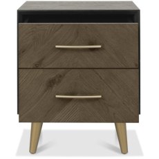 Lisbon 2 Drawer Bedside Table