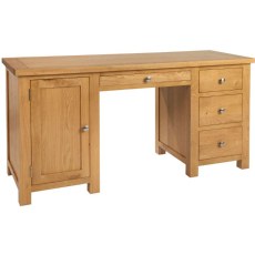 Dallow Oak Double Pedestal Desk