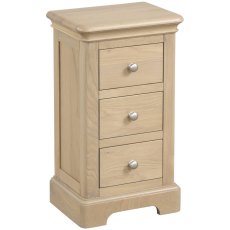 Lingwood Oak 3 Drawer Compact Bedside