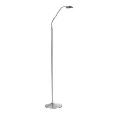 Wellington Task Floor Lamp Satin Chrome LED