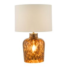 Leandra Tortoiseshell Glass Table Lamp