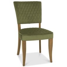 Portland Logan Rustic Oak Upholstered Chair - Cedar Velvet Portland Logan Rustic Oak Upholstered Chair - Cedar Velvet