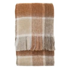 Check Mohair Throw Rust