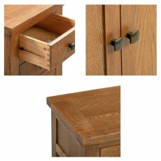 Dallow rustic 5 Drawer Wellington