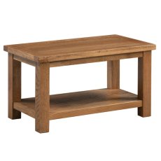 Dallow Rustic Small Coffee Table with Shelf