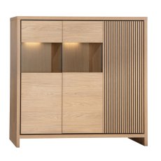 MaxFurn Levanzo Glazed Cabinet (2 Glazed Door / 3 Doors) MaxFurn Levanzo Glazed Cabinet (2 Glazed Door / 3 Doors)