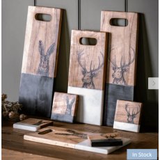 Hare Coaster Black Marble Set of 4