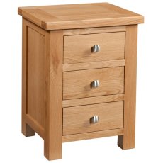 Dallow Oak 3 Drawer Bedside