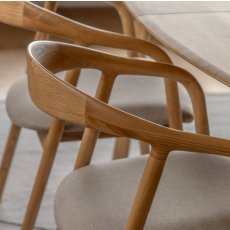 Madrid Upholstered Dining Chair - Oak